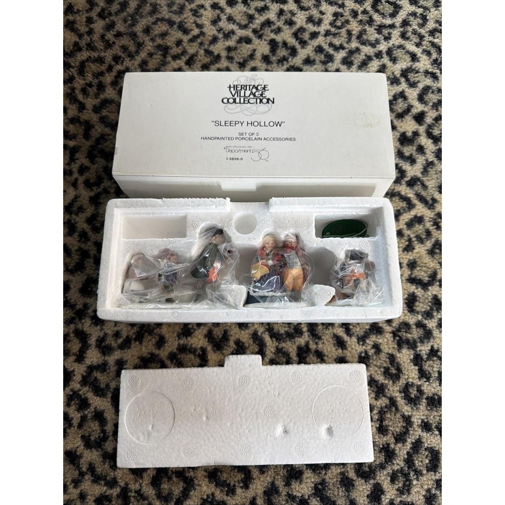 Dept 56 Dickens Village - Sleepy Hollow Set of 3 In Box, #5956-0 VTG Retired 90s